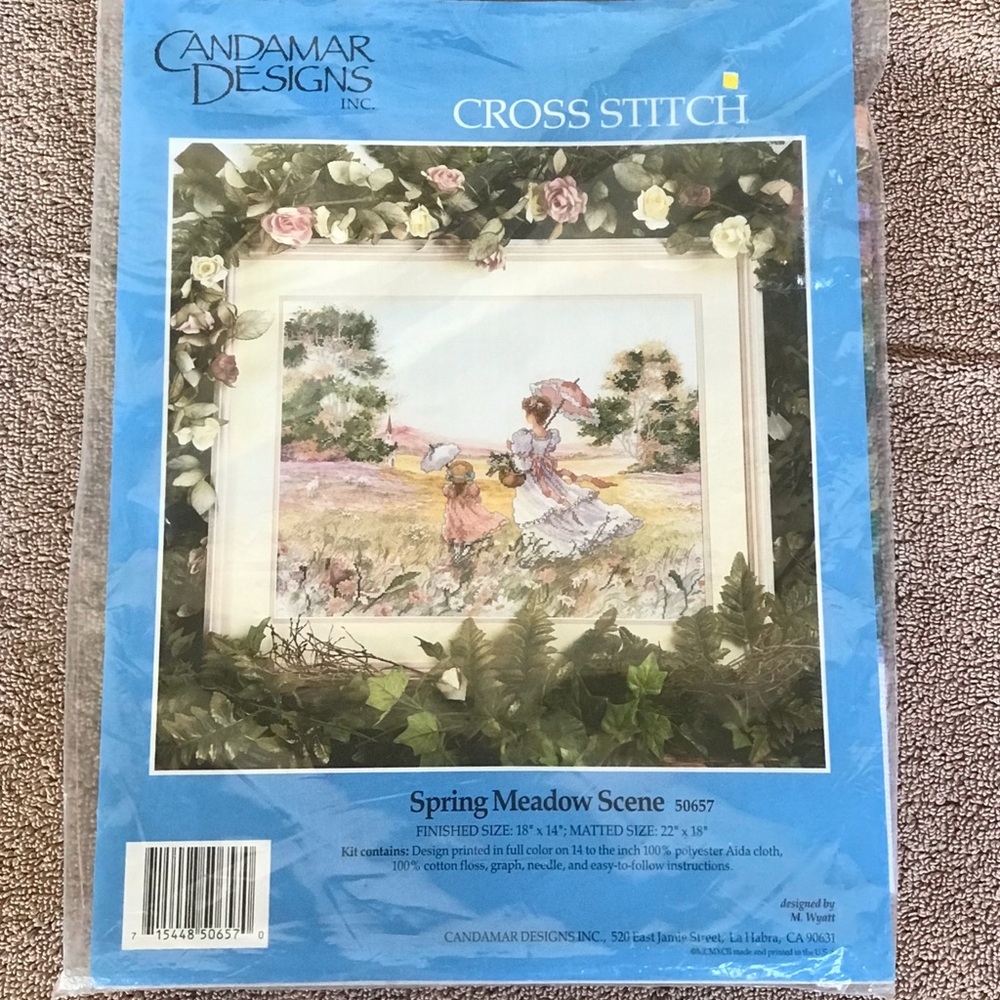Candamar Designs Cross Stitch Spring Meadow Scene #50657